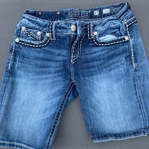 miss me to the knee denim shorts